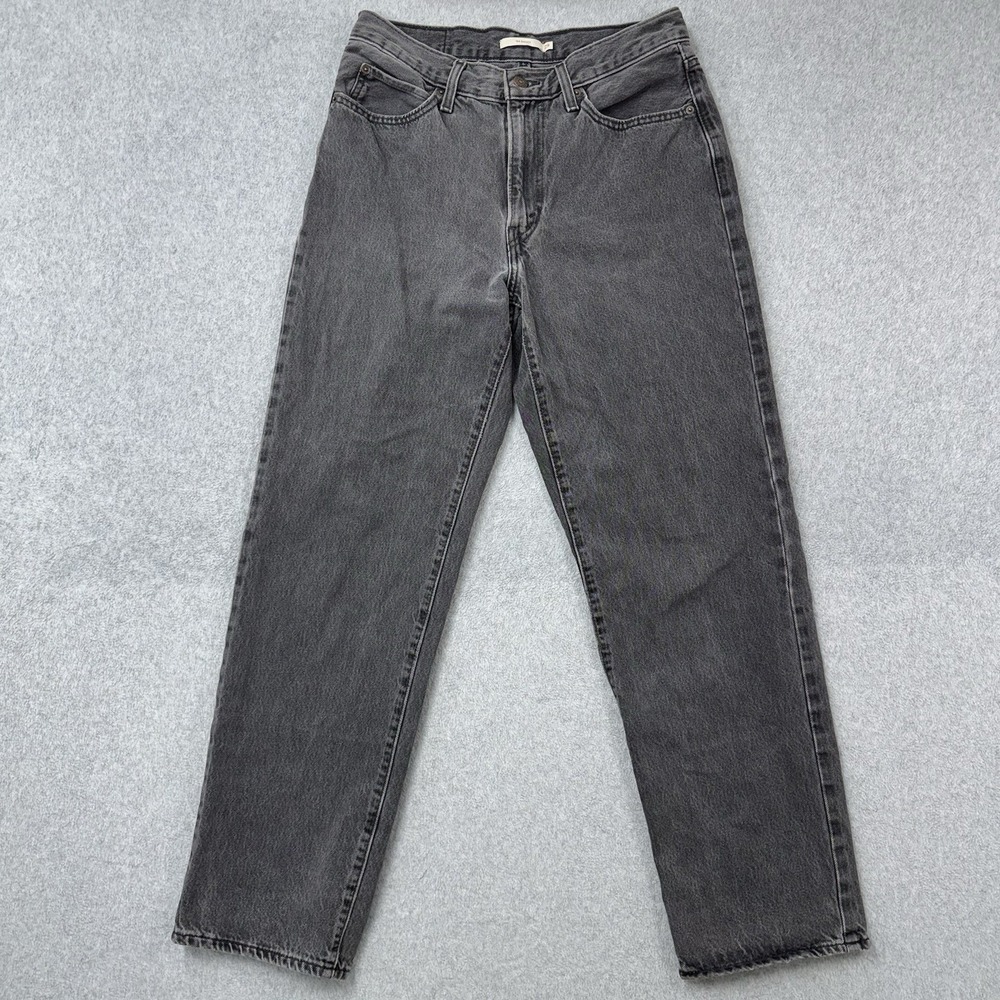 Levi's '94 Baggy Jeans Women's 29 Washed Black Mid Rise Straight Leg
